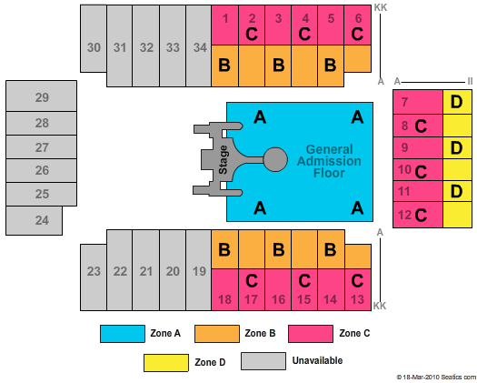 Fargodome GA Floor Zone Seating Chart